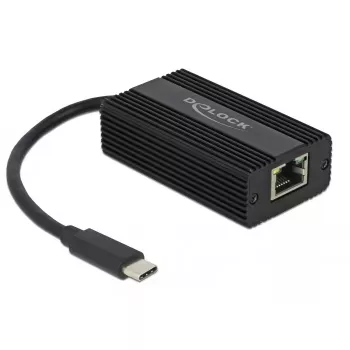 DeLOCK 65990 adaptador USB Type-C para LAN de 2,5 Gigabit, preto