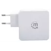 Carregador de parede/fonte de alimentação Manhattan (Euro 2 polos), conectores USB-C e USB-A, saída USB-C: 45W / 3A, saída USB-A: 2,4A, branco, três anos de garantia, caixa