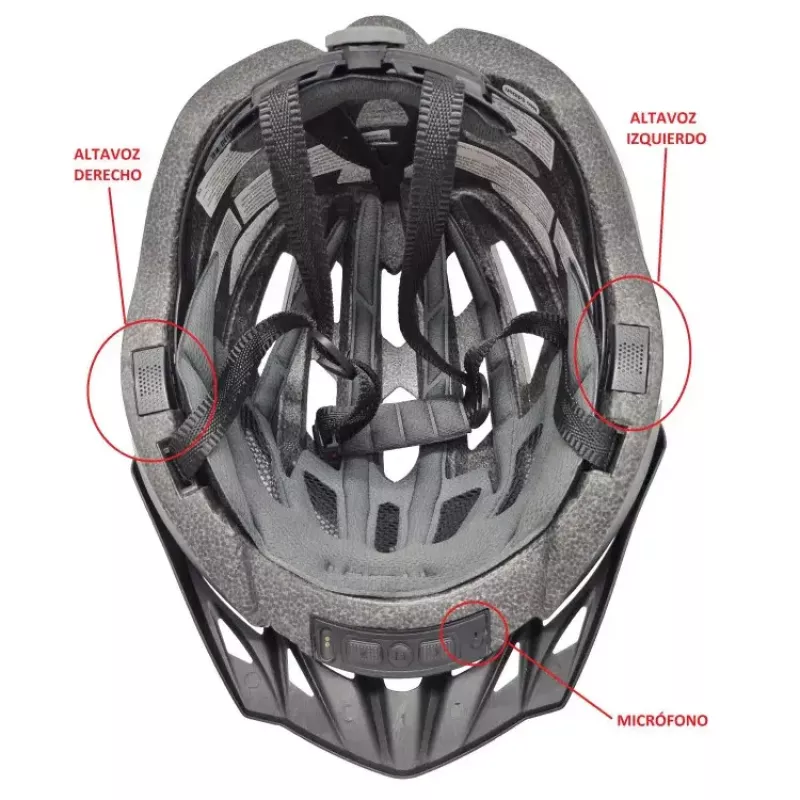 Livall MT1 Neo capacete de bicicleta MTB Bluetooth, 58-62 cm, LED/SOS/Intercom, vermelho (MT1NEO-L-RED)