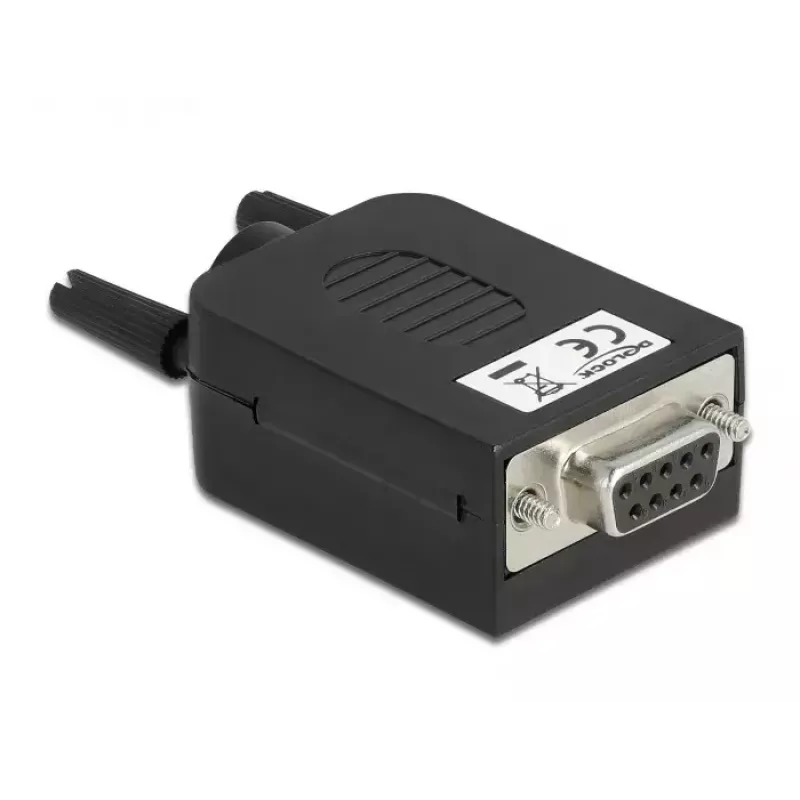 Conector de fios DeLOCK 66257 Sub-D 9 bloco de terminais de 10 polos preto