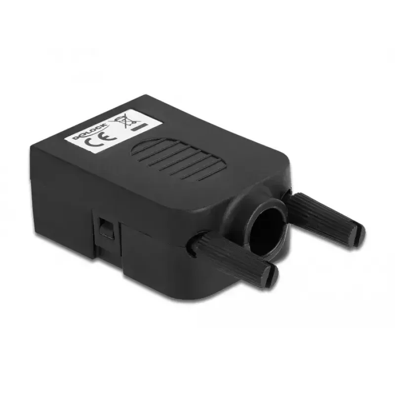 Conector de fios DeLOCK 66257 Sub-D 9 bloco de terminais de 10 polos preto