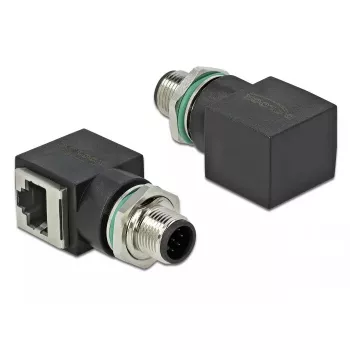 Adaptador de cabo DeLOCK 66315 M12 RJ45 preto