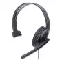 Headset over-ear mono Manhattan (USB), braço do microfone (acolchoado), embalagem de retalho, arco de cabeça ajustável, telecomando no cabo, almofadas auriculares, USB-A para áudio e microfone, cabo 1,5 m, três anos de garantia