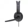 Headset over-ear mono Manhattan (USB), braço do microfone (acolchoado), embalagem de retalho, arco de cabeça ajustável, telecomando no cabo, almofadas auriculares, USB-A para áudio e microfone, cabo 1,5 m, três anos de garantia