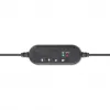 Headset over-ear mono Manhattan (USB), braço do microfone (acolchoado), embalagem de retalho, arco de cabeça ajustável, telecomando no cabo, almofadas auriculares, USB-A para áudio e microfone, cabo 1,5 m, três anos de garantia