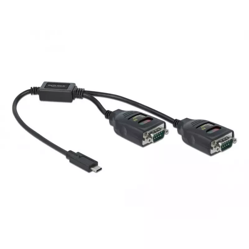 Cabo série DeLOCK 90494 USB Type-C RS-232 DB9 preto 0,35 m