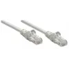 Cabo de rede patch Intellinet, Cat6, 15 m, cinzento, CCA, U/UTP, PVC, RJ45, contactos banhados a ouro, proteção da patilha, bainha anti-dobra, garantia vitalícia