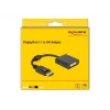 Adaptador DisplayPort 1.1 ficha para conector fêmea DVI passivo preto DeLOCK 61008