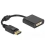 Adaptador DisplayPort 1.1 ficha para conector fêmea DVI passivo preto DeLOCK 61008