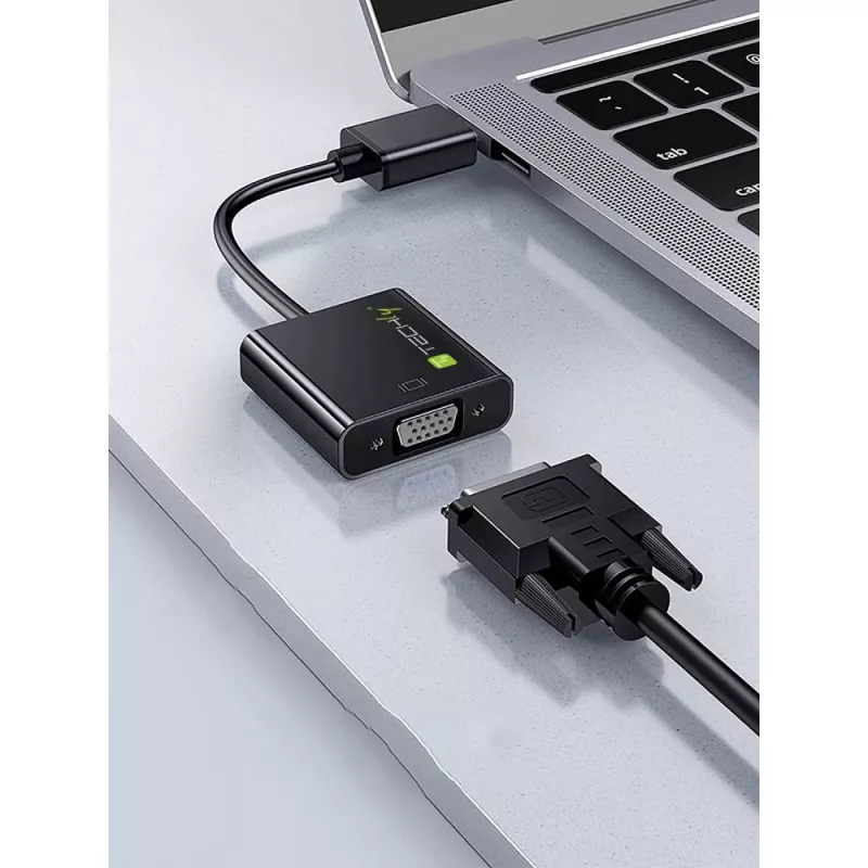 Techly IDATA HDMI-VGA4 adaptador de Mini HDMI (Tipo C) para VGA, macho/fêmea