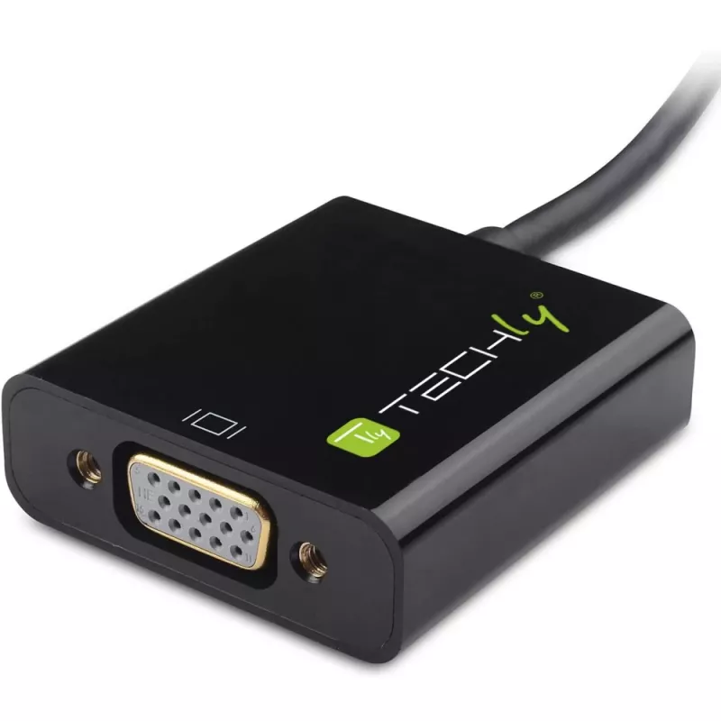 Techly IDATA HDMI-VGA4 adaptador de Mini HDMI (Tipo C) para VGA, macho/fêmea