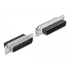 Conjunto de montagem D-Sub 25 pinos ficha para conector fêmea RJ45 DeLOCK 66648