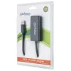 Cabo adaptador Manhattan USB-A para HDMI, 60 cm, ficha para conector fêmea, 5 Gbit/s (USB 3.2 Gen1, também conhecido como USB 3.0), 2560x1440 @ 32 bits de cor, vídeo Full-HD 1080p@16:9, preto, blister