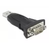 Adaptador DeLOCK USB 2.0 Type-A para RS-232 D-Sub 9 pinos ficha 0,8 m preto
