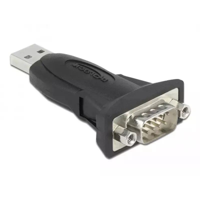 Adaptador DeLOCK USB 2.0 Type-A para RS-232 D-Sub 9 pinos ficha 0,8 m preto