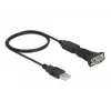 Adaptador DeLOCK USB 2.0 Type-A para RS-232 D-Sub 9 pinos ficha 0,8 m preto