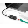 Adaptador de género de cabo DeLOCK 61026 USB-C para RJ45 preto