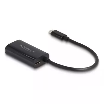 Adaptador de género de cabo DeLOCK 61026 USB-C para RJ45 preto