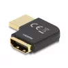 Adaptador HDMI DeLOCK ficha para conector fêmea 90° em ângulo reto 8K 60 Hz metal