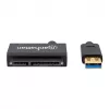 Cabo adaptador Manhattan USB-A para SATA 2,5 polegadas, 42 cm, ficha para ficha, 5 Gbit/s (USB 3.2 Gen1, também conhecido como USB 3.0), suporta LBA de 48 bits, SuperSpeed USB, três anos de garantia