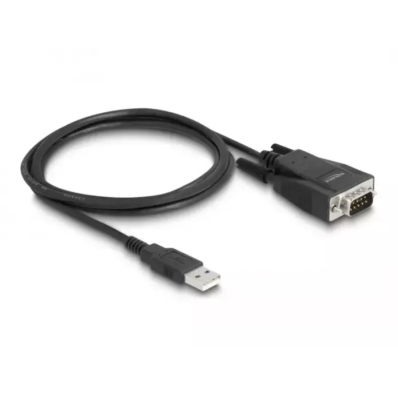 Adaptador de cabo DeLOCK 64222 USB 2.0 Type-A para RS-232 DB9 0,13 m preto