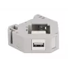 Módulo keystone DELOCK 87163 — USB A para USB A, cinzento/branco, 60,1×59,4×21,6 mm