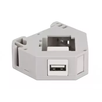 Módulo keystone DELOCK 87163 — USB A para USB A, cinzento/branco, 60,1×59,4×21,6 mm