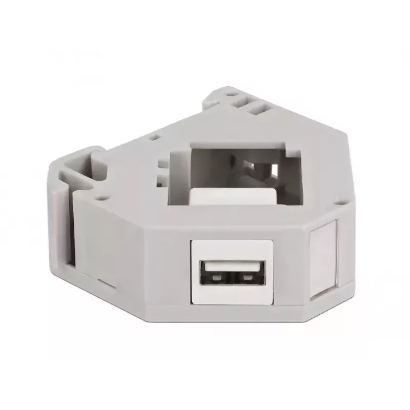 Módulo keystone DELOCK 87163 — USB A para USB A, cinzento/branco, 60,1×59,4×21,6 mm
