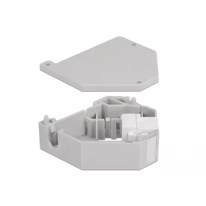 Módulo keystone DELOCK 87163 — USB A para USB A, cinzento/branco, 60,1×59,4×21,6 mm