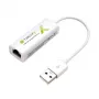 Conversor Techly USB2.0 para Fast Ethernet 10/100 Mbit/s, com fios, USB, Ethernet, 100 Mbit/s, branco