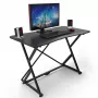 Secretária gaming Techly para PC com bordo ergonómico chanfrado preto