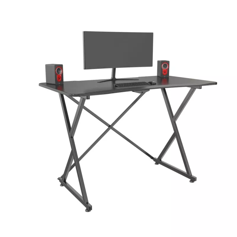 Secretária gaming Techly para PC com bordo ergonómico chanfrado preto