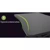 Secretária gaming Techly para PC com bordo ergonómico chanfrado preto
