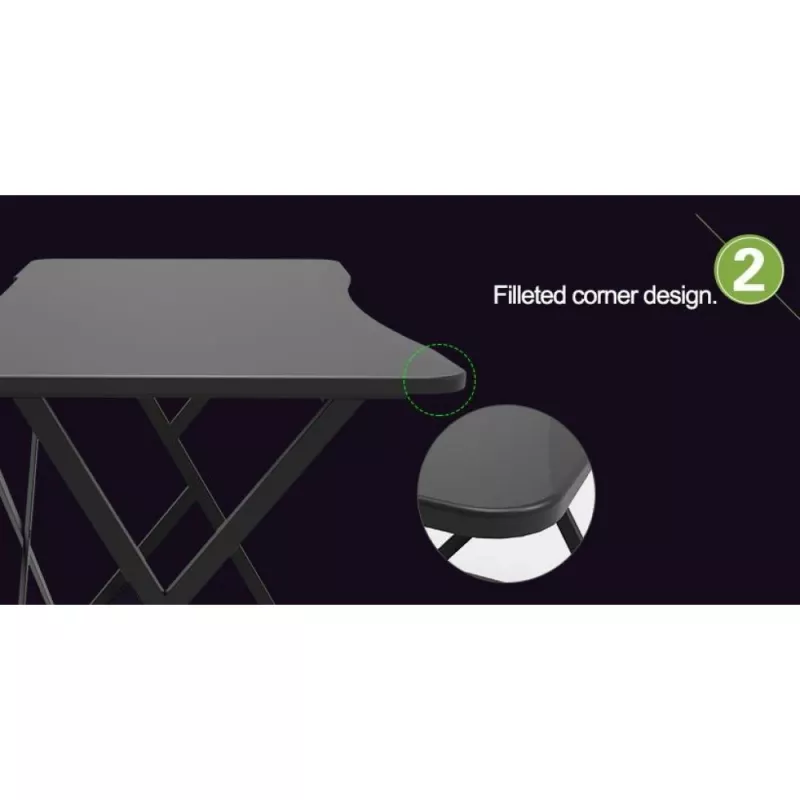 Secretária gaming Techly para PC com bordo ergonómico chanfrado preto
