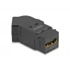 Módulo de painel HDMI DeLOCK fêmea para fêmea angular 45° 8K 60 Hz preto