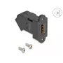 Módulo de painel HDMI DeLOCK fêmea para fêmea angular 45° 8K 60 Hz preto