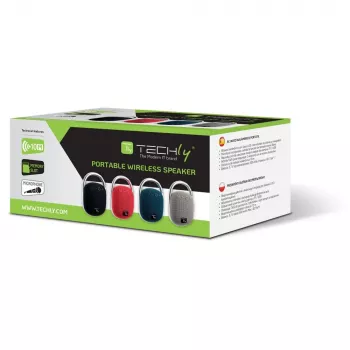 Altifalante portátil/para festas Techly ICASBL321GR mono altifalante portátil cinzento 5 W