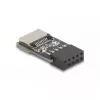 Delock adaptador USB 2.0 pin header fêmea para USB Type-E Key A interno fêmea
