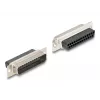 Conjunto de montagem DELOCK D-Sub 25 pinos macho para RJ12 fêmea, azul