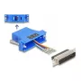 Conjunto de montagem DELOCK D-Sub 25 pinos macho para RJ12 fêmea, azul