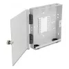 Caixa de parede em fibra ótica DELOCK 4× SC simplex ou adaptador LC duplex, caixa metálica, cinzento