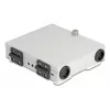 Caixa de parede em fibra ótica DELOCK 4× SC simplex ou adaptador LC duplex, caixa metálica, cinzento