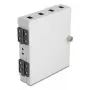 Caixa de parede em fibra ótica DELOCK 4× SC simplex ou adaptador LC duplex, caixa metálica, cinzento