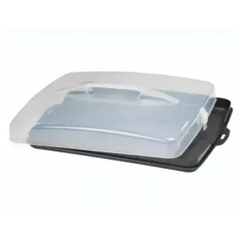 Hama 00111497 tabuleiro de servir retangular preto, transparente