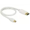 Cabo Mini DisplayPort para DisplayPort DeLOCK 83985 0,5 m branco