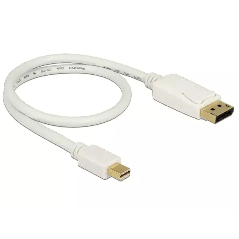 Cabo Mini DisplayPort para DisplayPort DeLOCK 83985 0,5 m branco