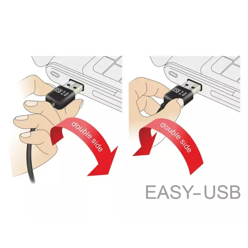 Cabo USB DeLOCK 83848 USB 2.0 1 m USB A Micro-USB B preto