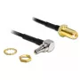 Cabo de sinal DeLOCK 88466 0,2 m preto dourado prateado