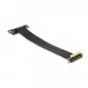 Placa riser DeLOCK PCI Express x4 macho 90° angular para slot x4 90° angular com cabo 30 cm