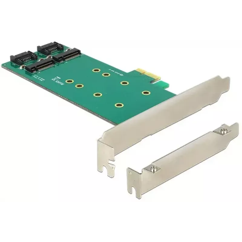 Adaptador DeLOCK 2x 67-pin M.2 Key B - 2x SATA 7-pin